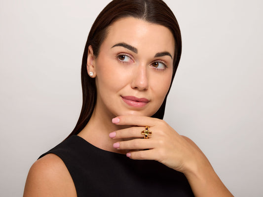 Chanel Multi-Gemstone Ring in 18K Gold