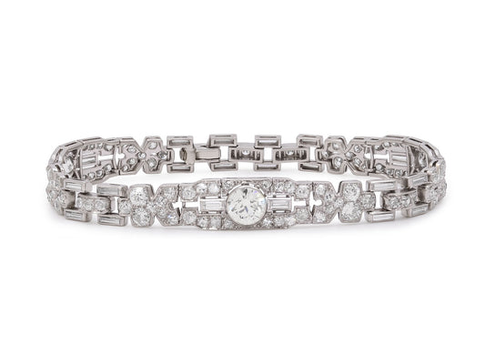 Art Deco Diamond Bracelet in Platinum