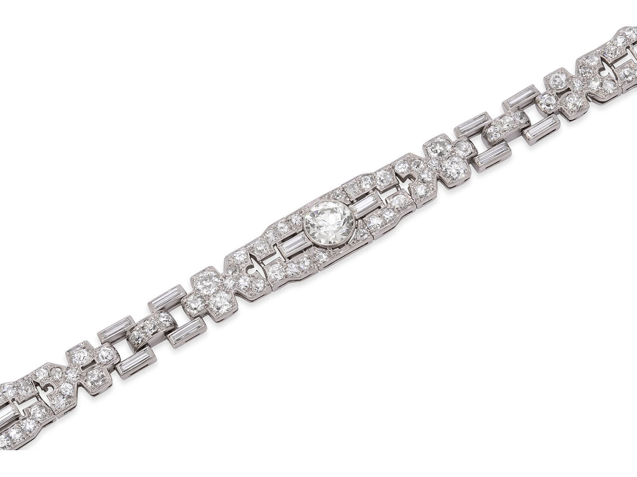 Art Deco Diamond Bracelet in Platinum
