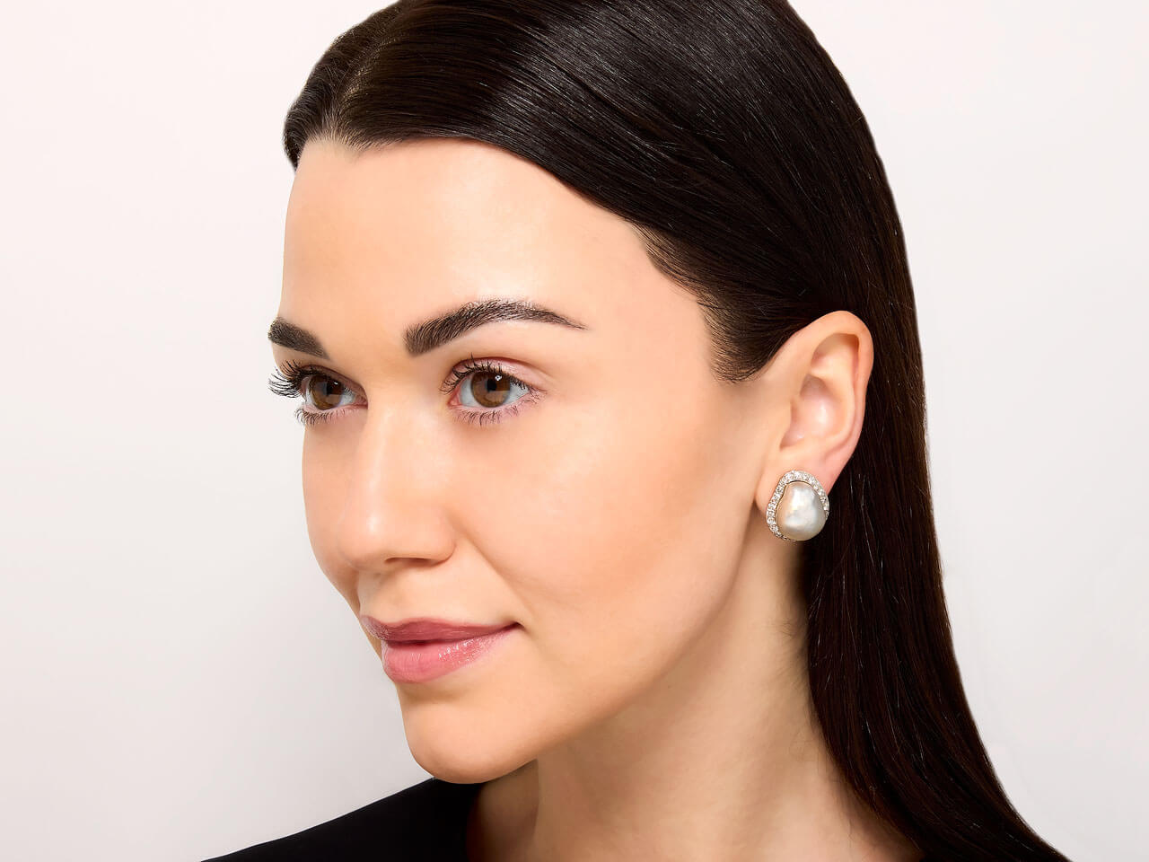 Trio South Sea Pearl and Diamond Earrings in 18K