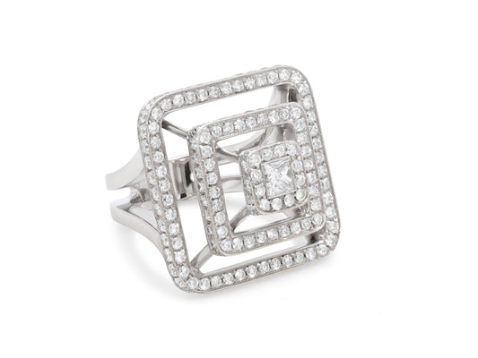 Mimi So for Forevermark Pyramid Diamond Ring in 18K White Gold