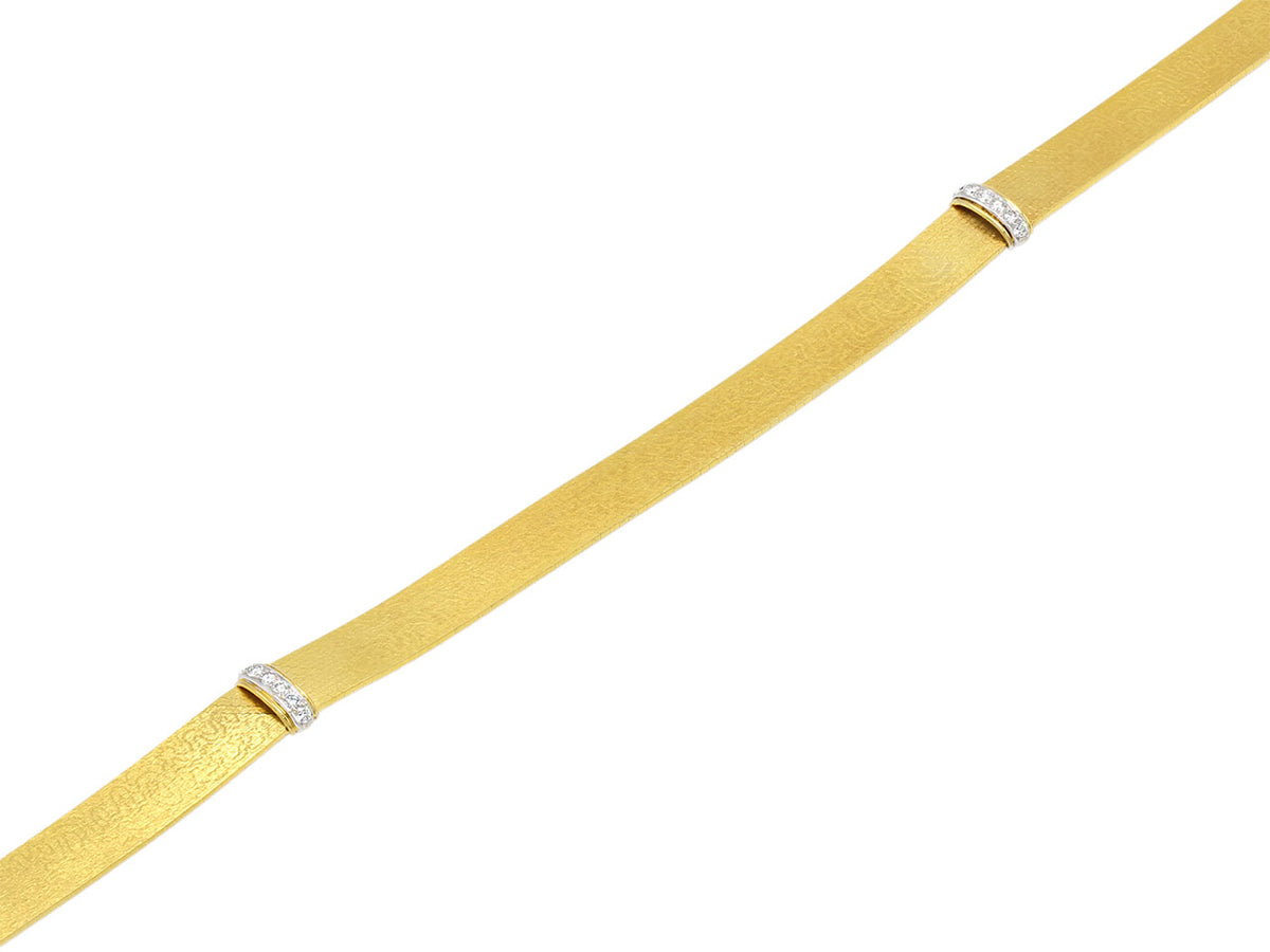 Gold Choker with Diamonds in 14K Gold