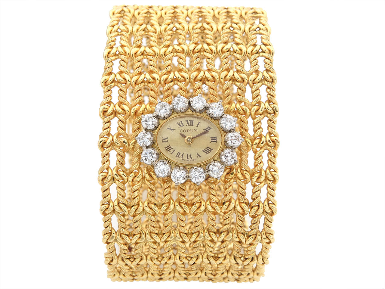 Vintage Corum Ladies Diamonds Watch in 18K Gold #509679 – Beladora