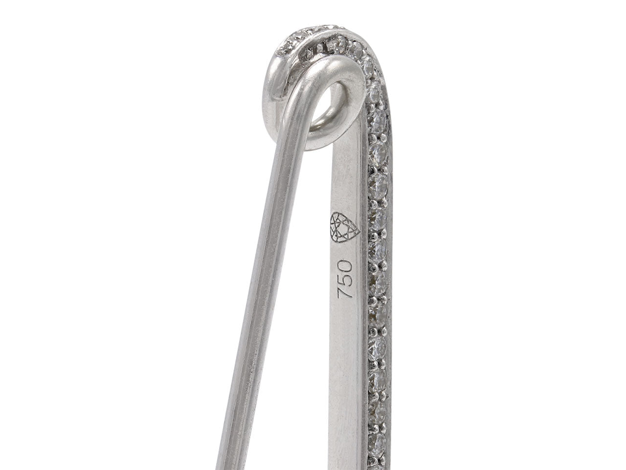 Crow's Nest 'Safety First' Brooch in 18K White Gold