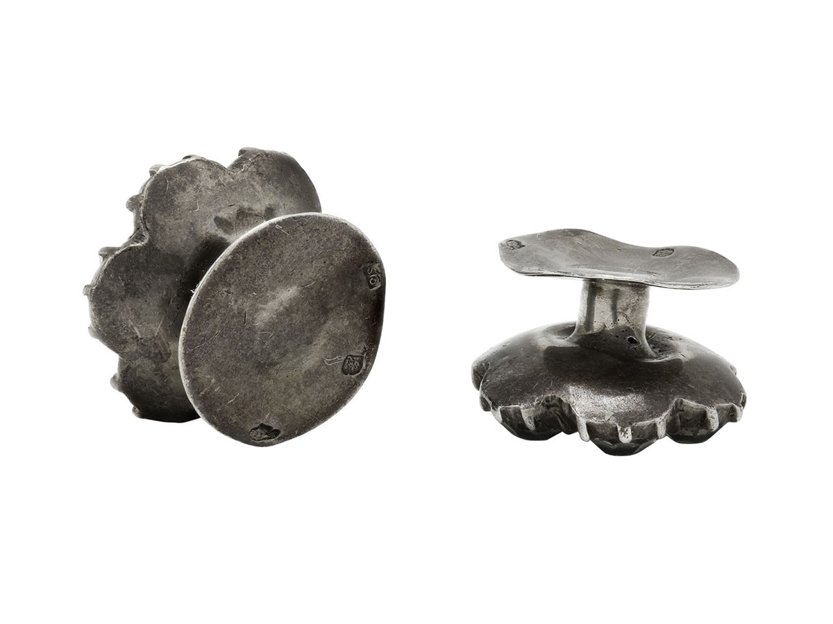 Antique silver cluster shirtstuds with paste stones
