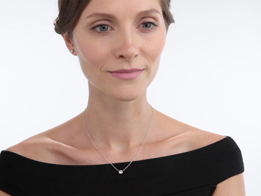 Beladora 'Bespoke' Diamond Solitaire Pendant, 0.70 carats, in 18K White Gold