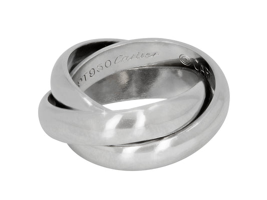 Platinum Cartier Trinity ring with interlocking bands
