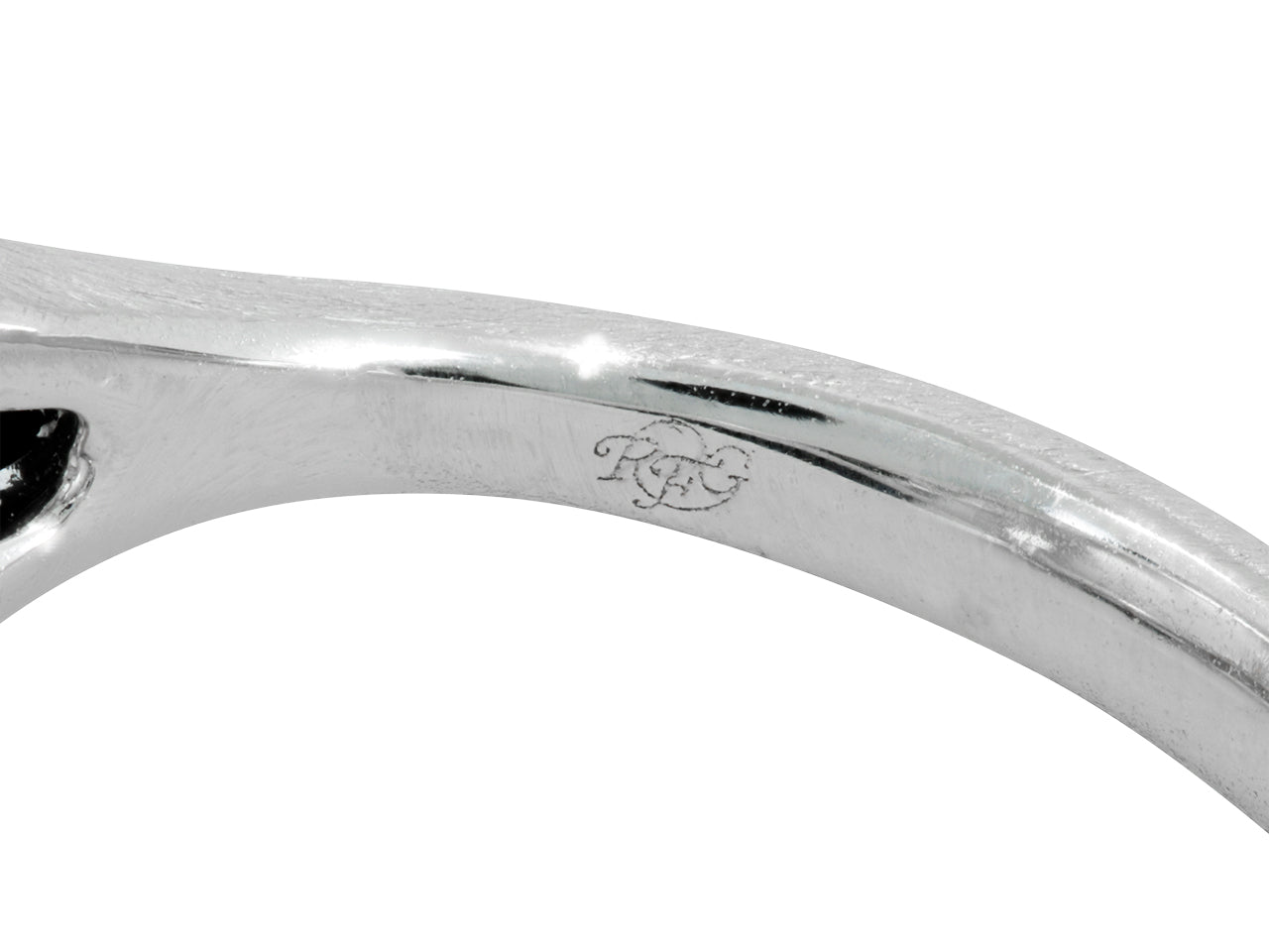 Rhonda Faber Green Quartz, Onyx and Diamond Ring in 18K White Gold