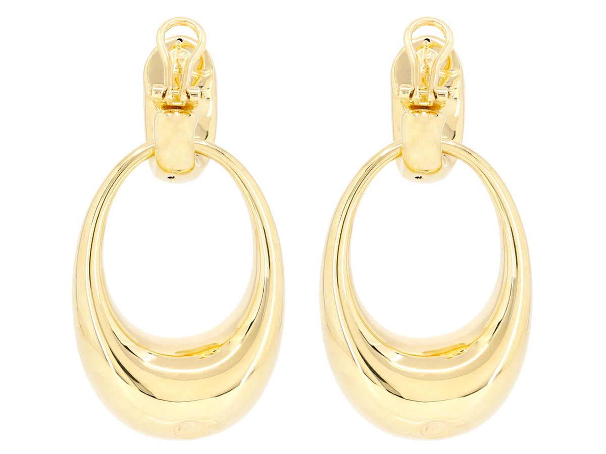 18K gold door knocker earrings