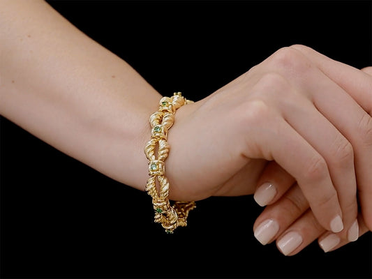 Tsavorite and Gold Bracelet, in 18K