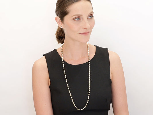 Italian Bead Necklace in 18K Yellow Gold, by Beladora
