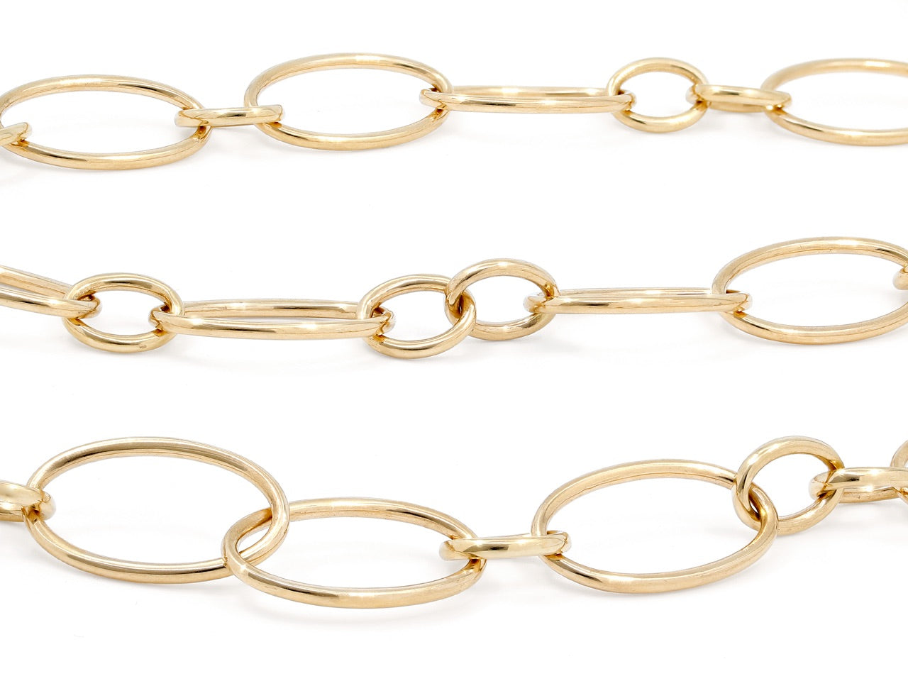 Italian Oval Link Gold Chain in 18K, by Beladora