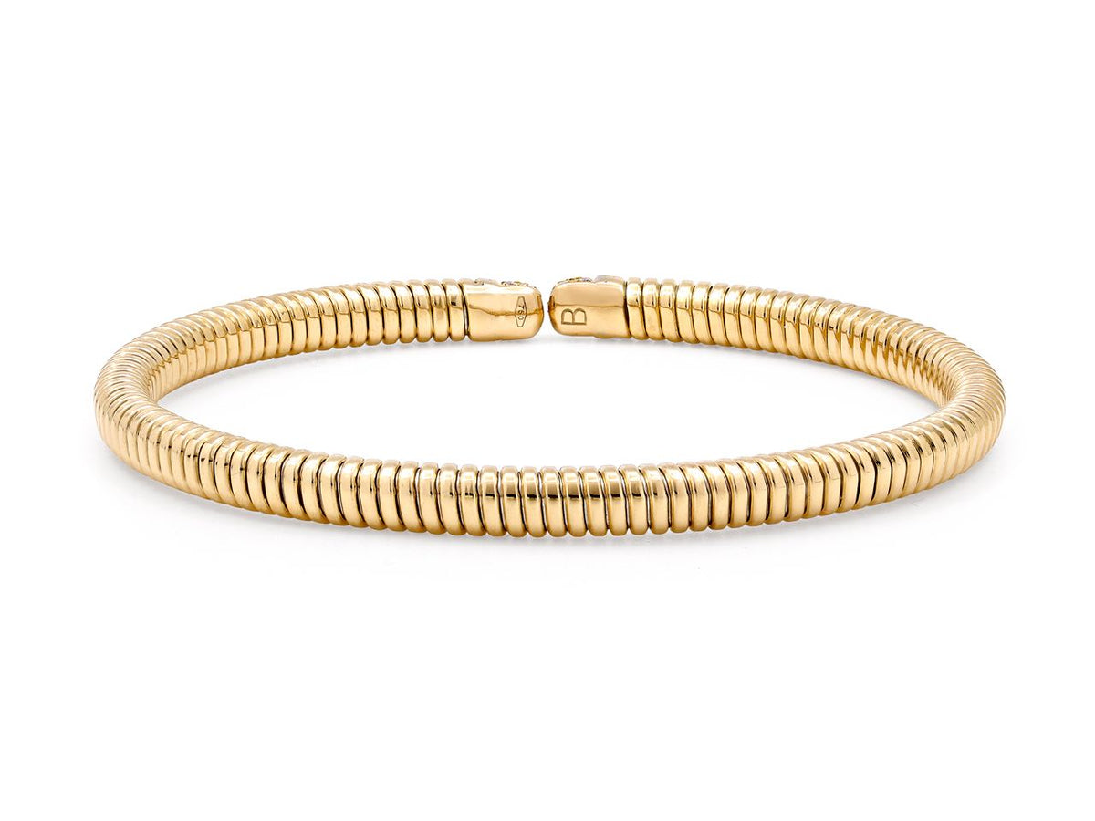 18K yellow gold tubogas bangle bracelet