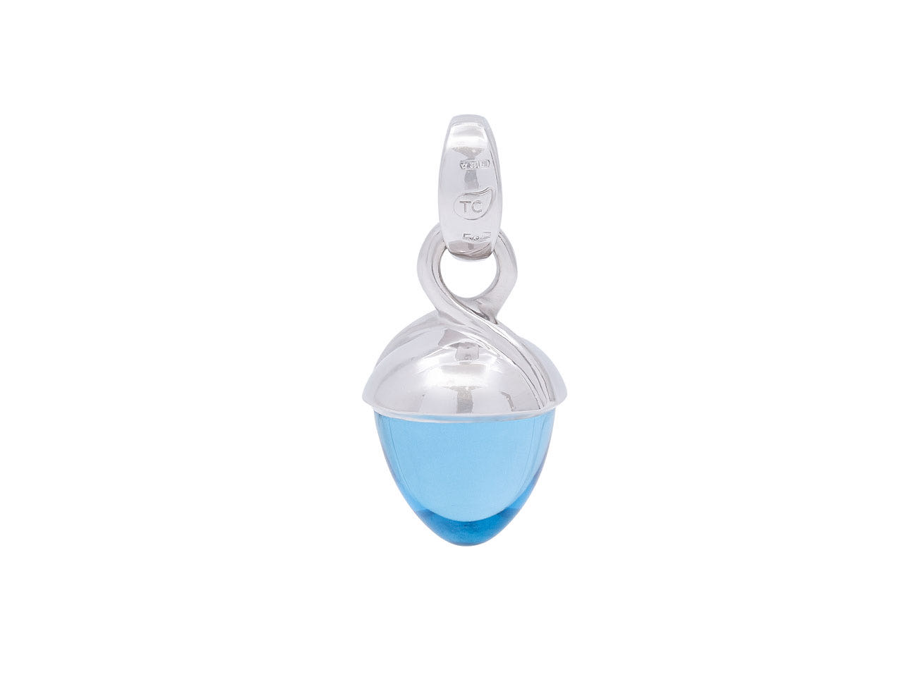 Tamara Comolli 'Mikado Bouquet' Swiss Blue Topaz Pendant in 18K White Gold