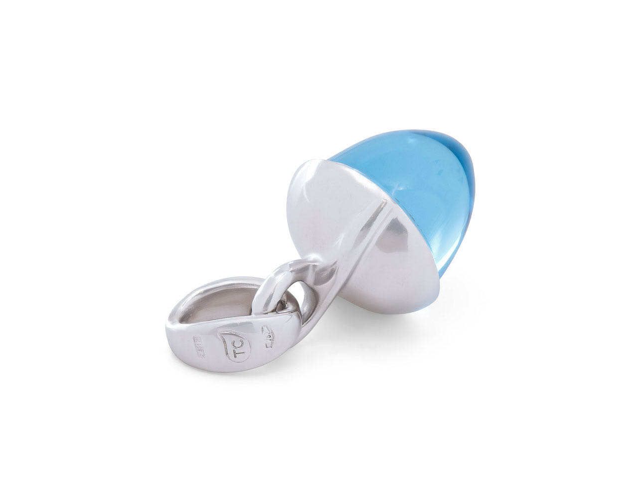 Tamara Comolli 'Mikado Bouquet' Swiss Blue Topaz Pendant in 18K White Gold