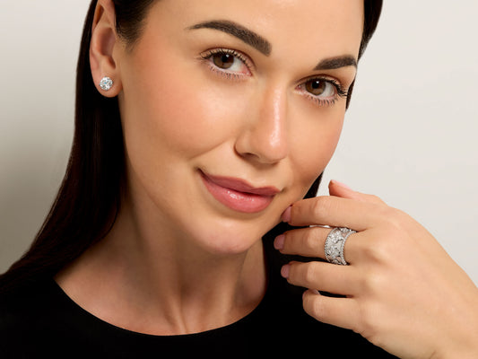 Van Cleef & Arpels 'Perlée' Clovers Ring in 18K White Gold, Size 53