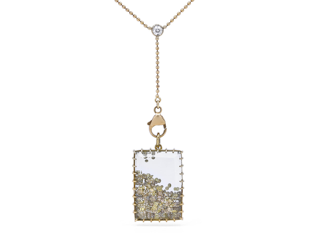 Renee Lewis Diamond Shake Lariat Necklace in 18K G 515128 Beladora