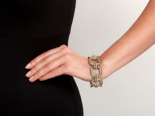Buccellati Two-Tone Link Bracelet in 18K Gold