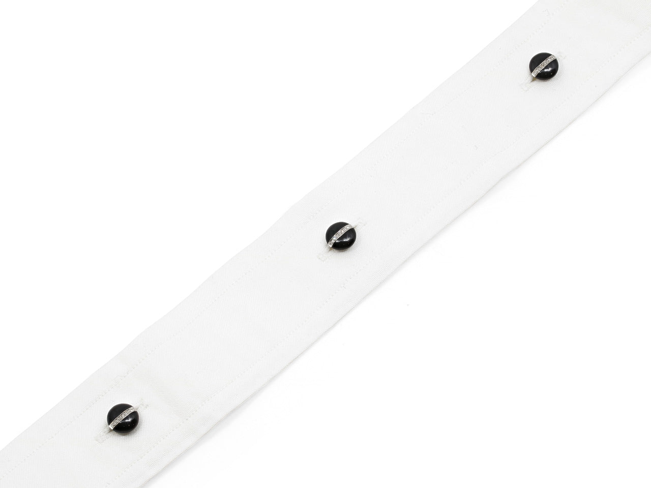 Black Starr & Frost Art Deco Onyx and Diamond Dress Set in Platinum