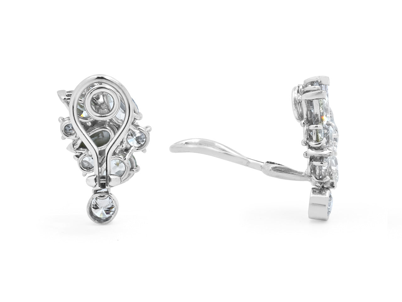Beladora 'Reimagined' Diamond Cluster Earrings in Platinum