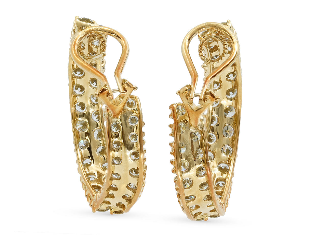 Diamond Hoop Earrings in 18K Gold