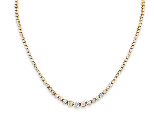 Diamond Rivière Necklace in 18K Gold