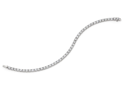 Diamond Line Bracelet, 8.55 total carats, in 18K White Gold