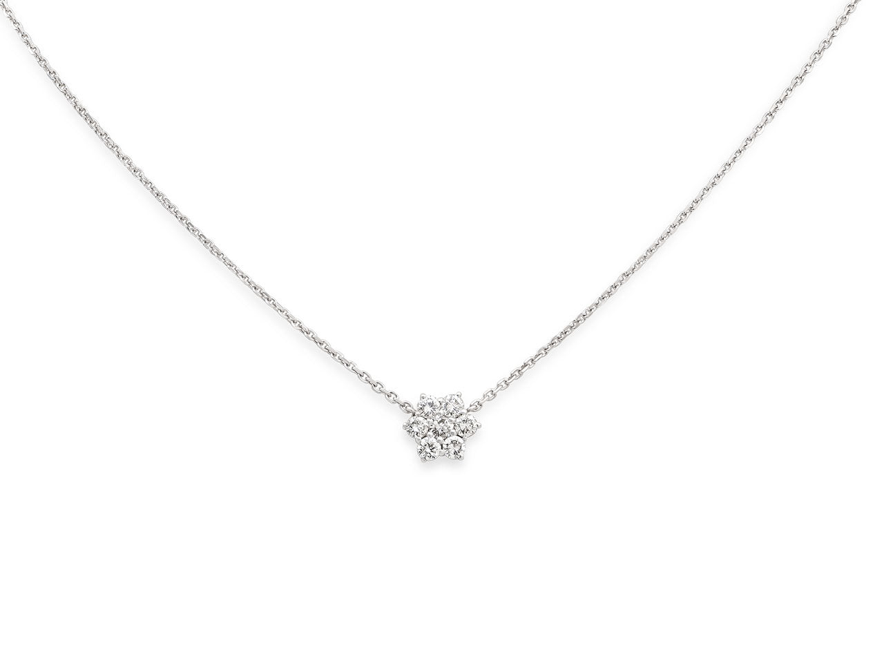 Beladora 'Reimagined' Floral Diamond Pendant in 18K White Gold