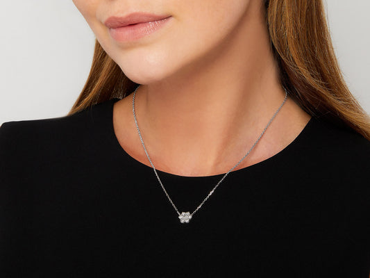 Beladora 'Reimagined' Floral Diamond Pendant in 18K White Gold