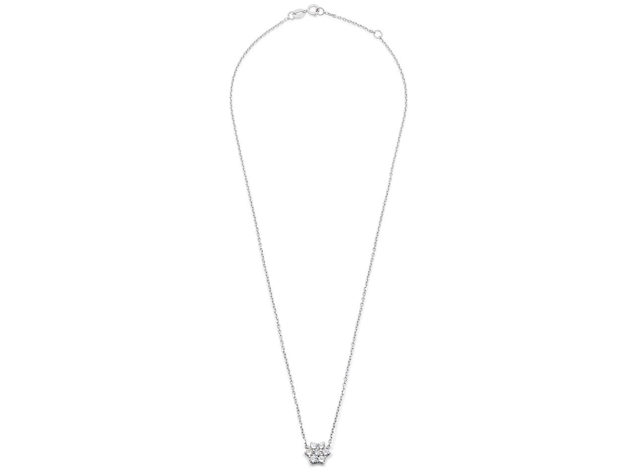 Beladora 'Reimagined' Floral Diamond Pendant in 18K White Gold