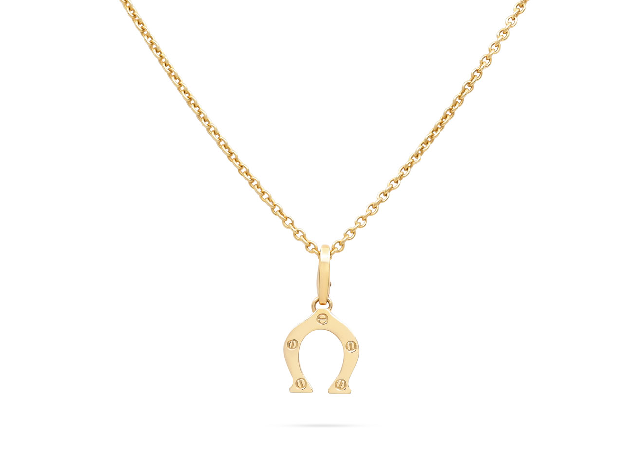 Cartier Horseshoe Charm Necklace in 18K Gold 517916 Beladora