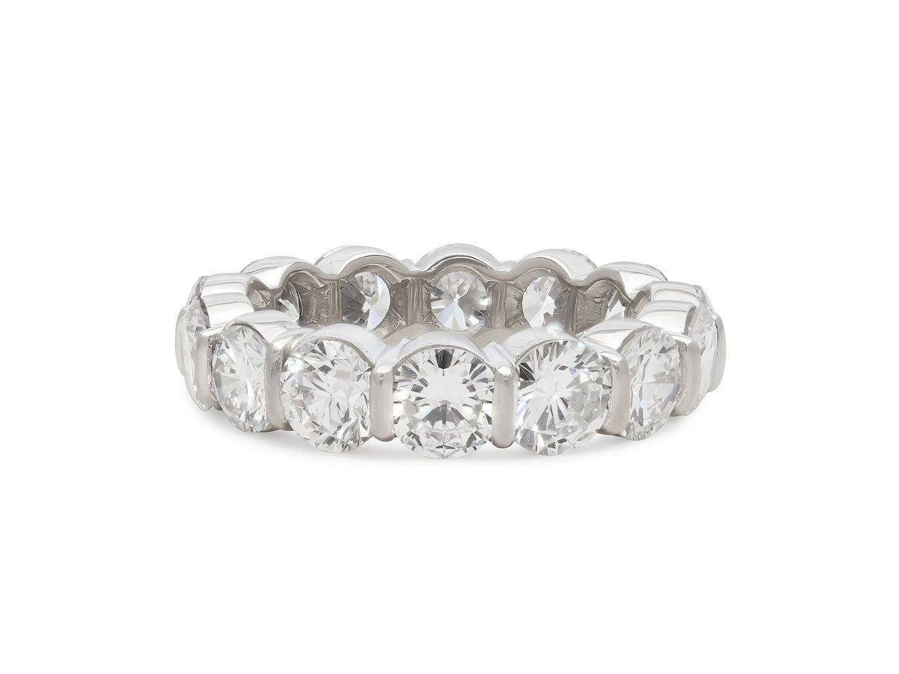 Gemlok Diamond Eternity Band, 5.60 total carats, in Platinum