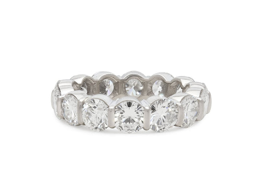 Gemlok Diamond Eternity Band, 5.60 total carats, in Platinum