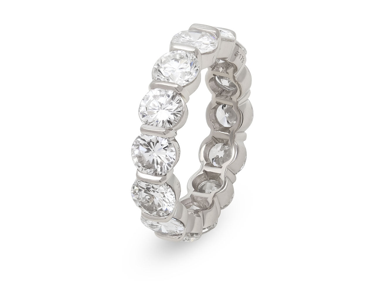 Gemlok Diamond Eternity Band, 5.60 total carats, in Platinum