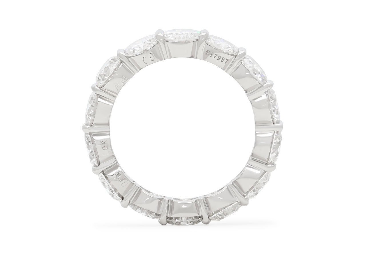 Gemlok Diamond Eternity Band, 5.60 total carats, in Platinum