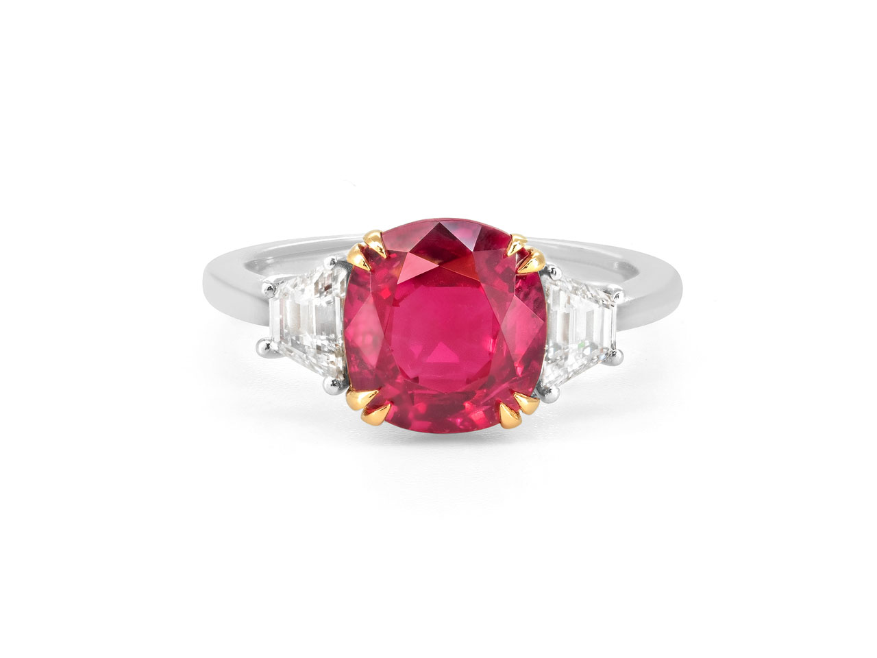 Beladora 'Bespoke' Red Spinel Ring, 3.15 Carat Burma No Heat, in Platinum