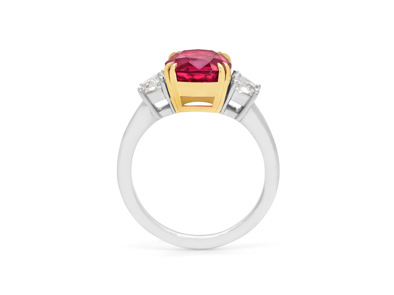 Beladora 'Bespoke' Red Spinel Ring, 3.15 Carat Burma No Heat, in Platinum