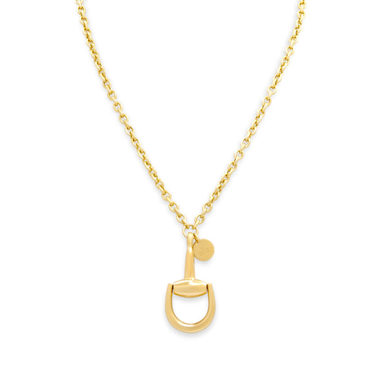 Gucci Horsebit Pendant Necklace in 18K Gold