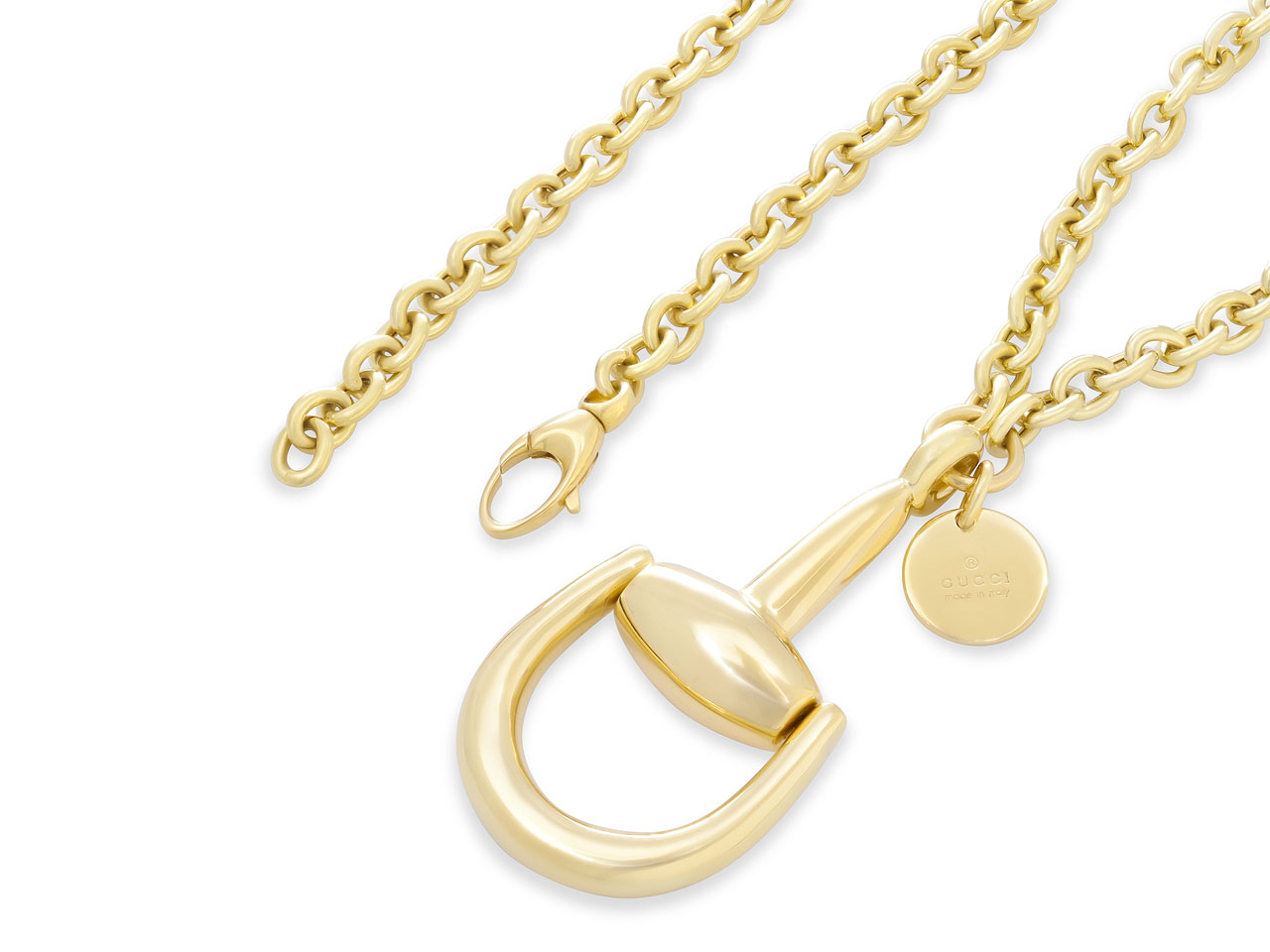 Gucci Horsebit Pendant Necklace in 18K Gold