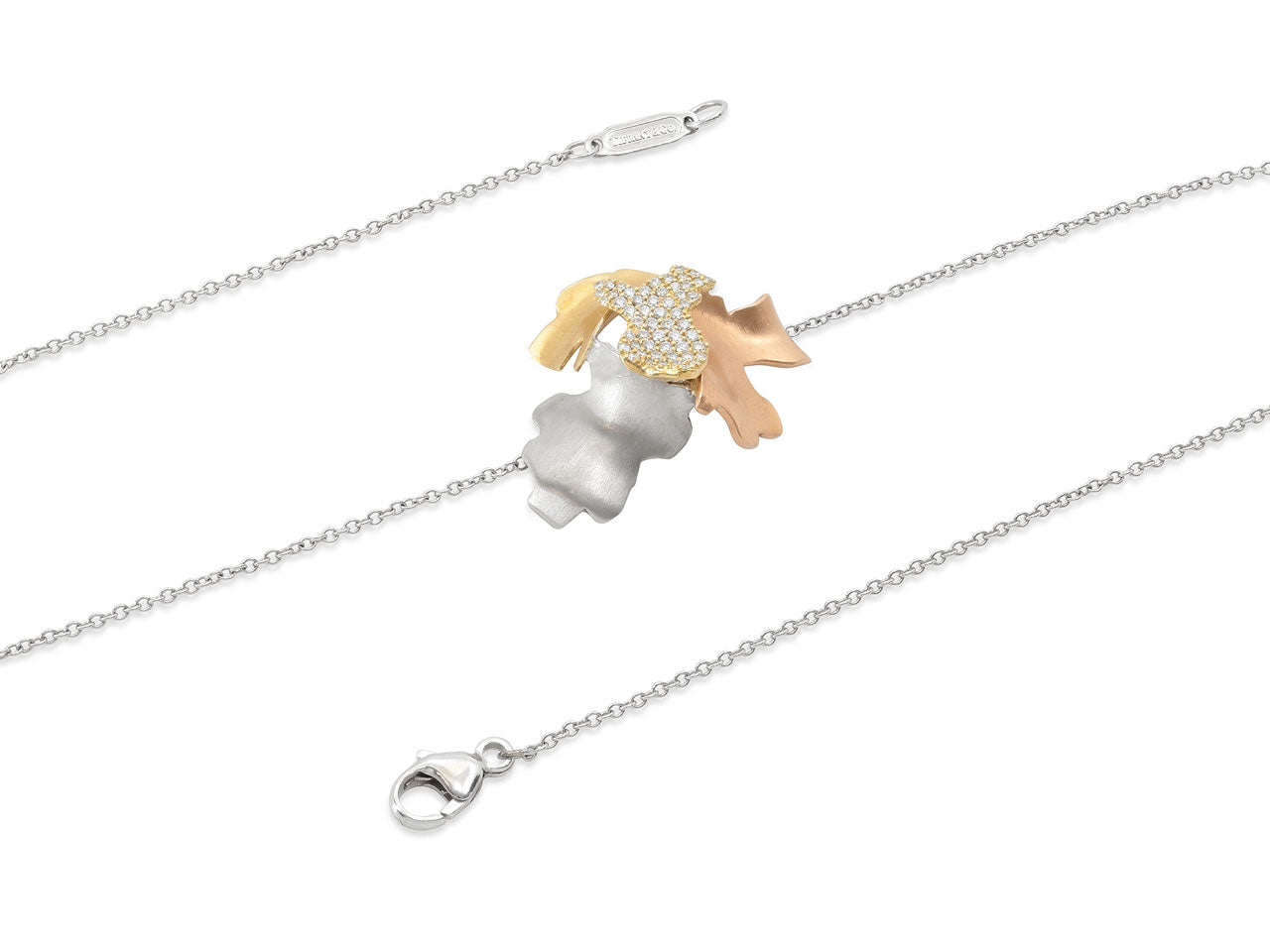 Tiffany & Co. Frank Gehry 'Leaves' Diamond Pendant in 18K Gold