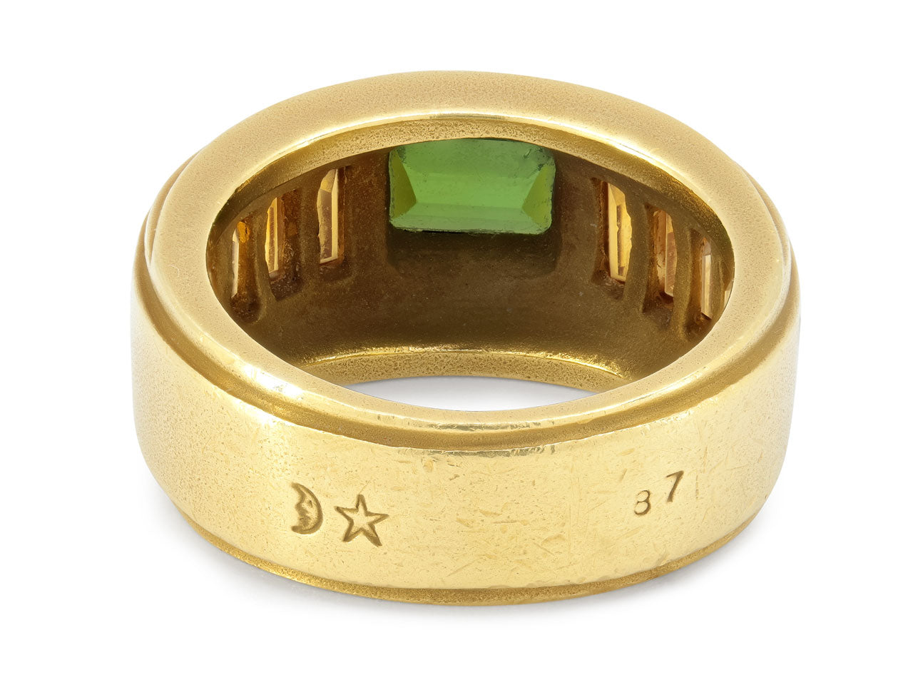 Kieselstein-Cord Tourmaline and Citrine Ring in 18K Gold