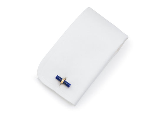 Cartier Lapis, Onyx and Steel Cufflink Set in 18K Gold