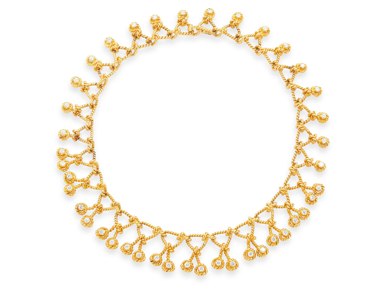 Verdura 'Regatta' Diamond Necklace in 18K Gold