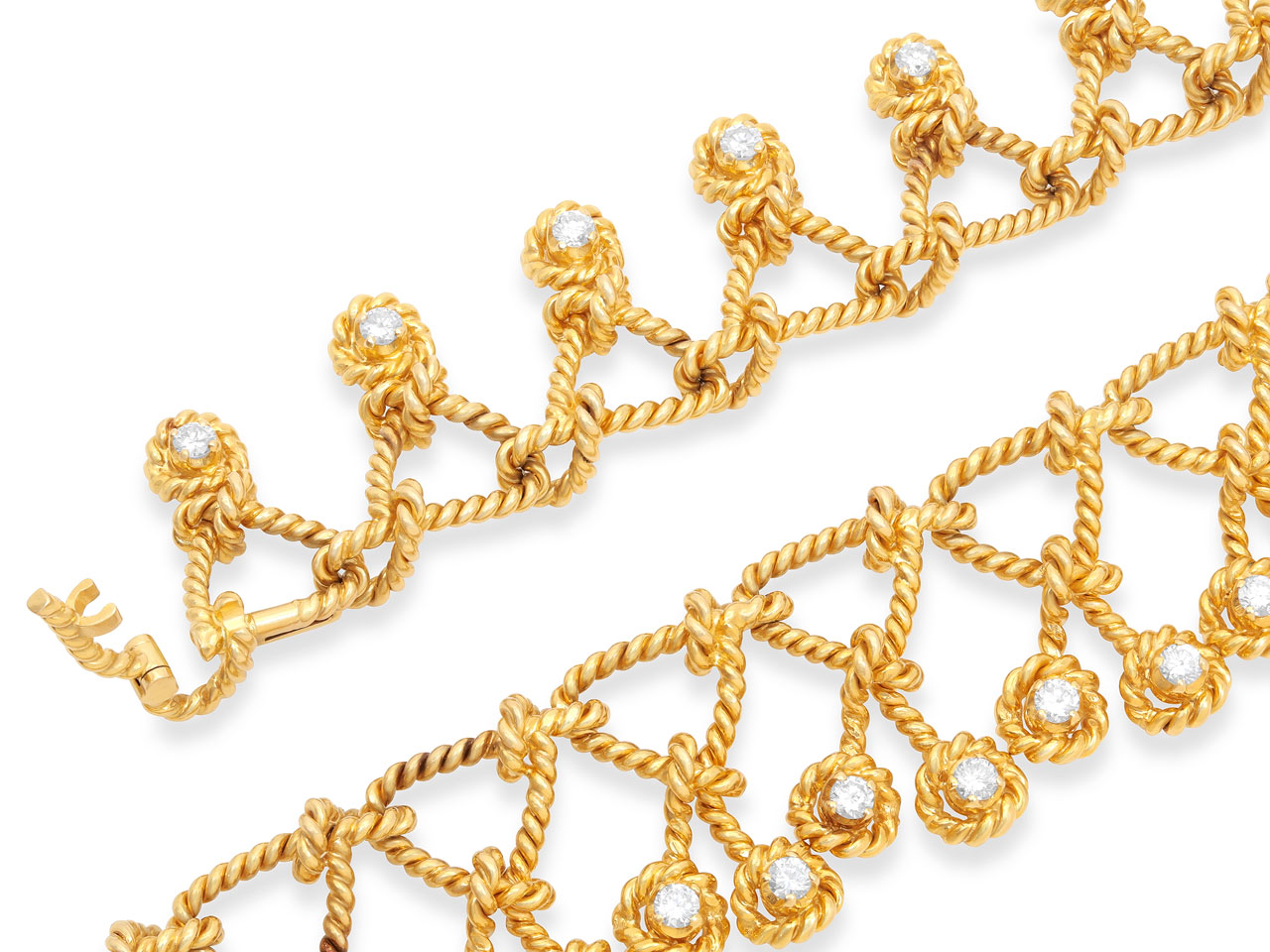 Verdura 'Regatta' Diamond Necklace in 18K Gold