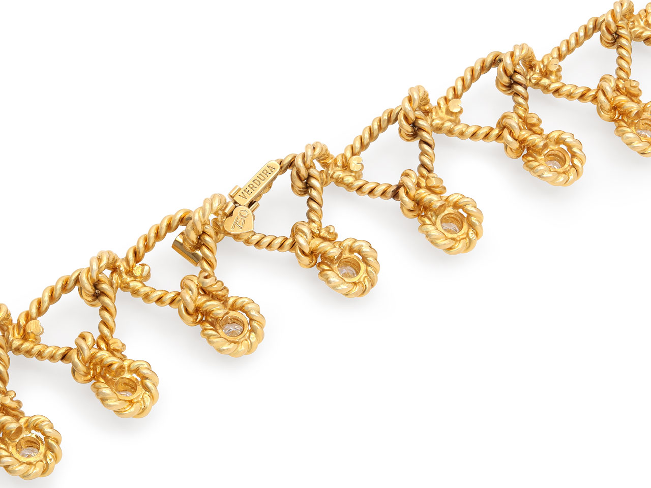 Verdura 'Regatta' Diamond Necklace in 18K Gold
