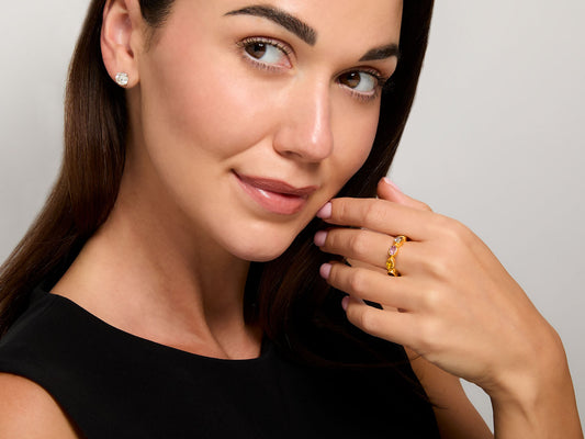 Ara Multicolor Sapphire 'Memory' Band in 22K Gold