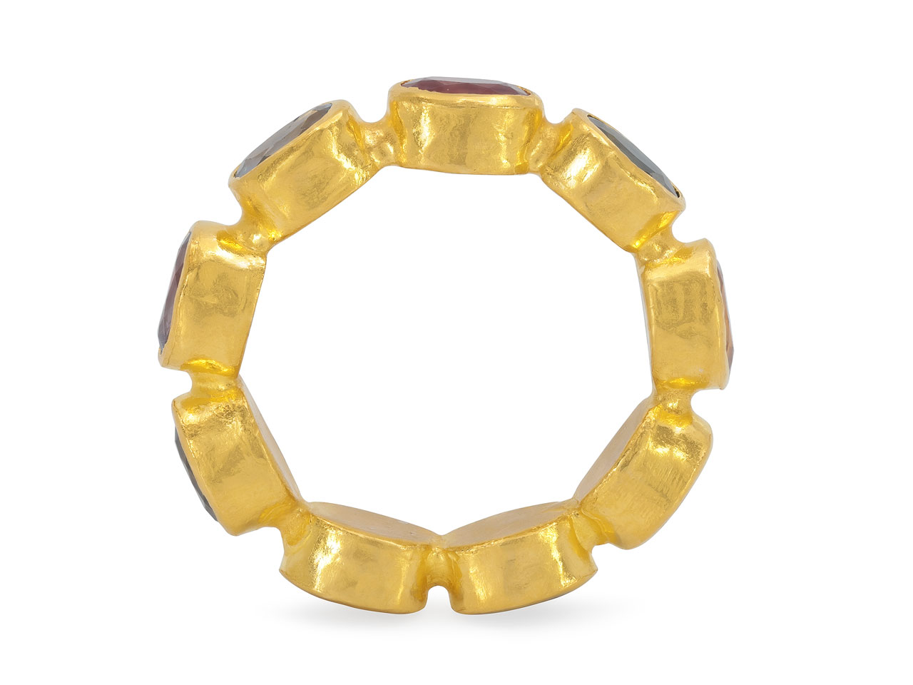 Ara Multicolor Sapphire 'Memory' Band in 22K Gold