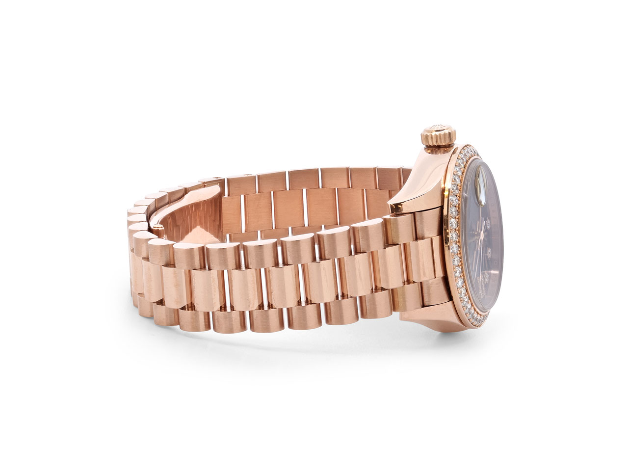 Rolex 'Datejust' Diamond Watch in 18K 'Everose' Gold, 28 mm