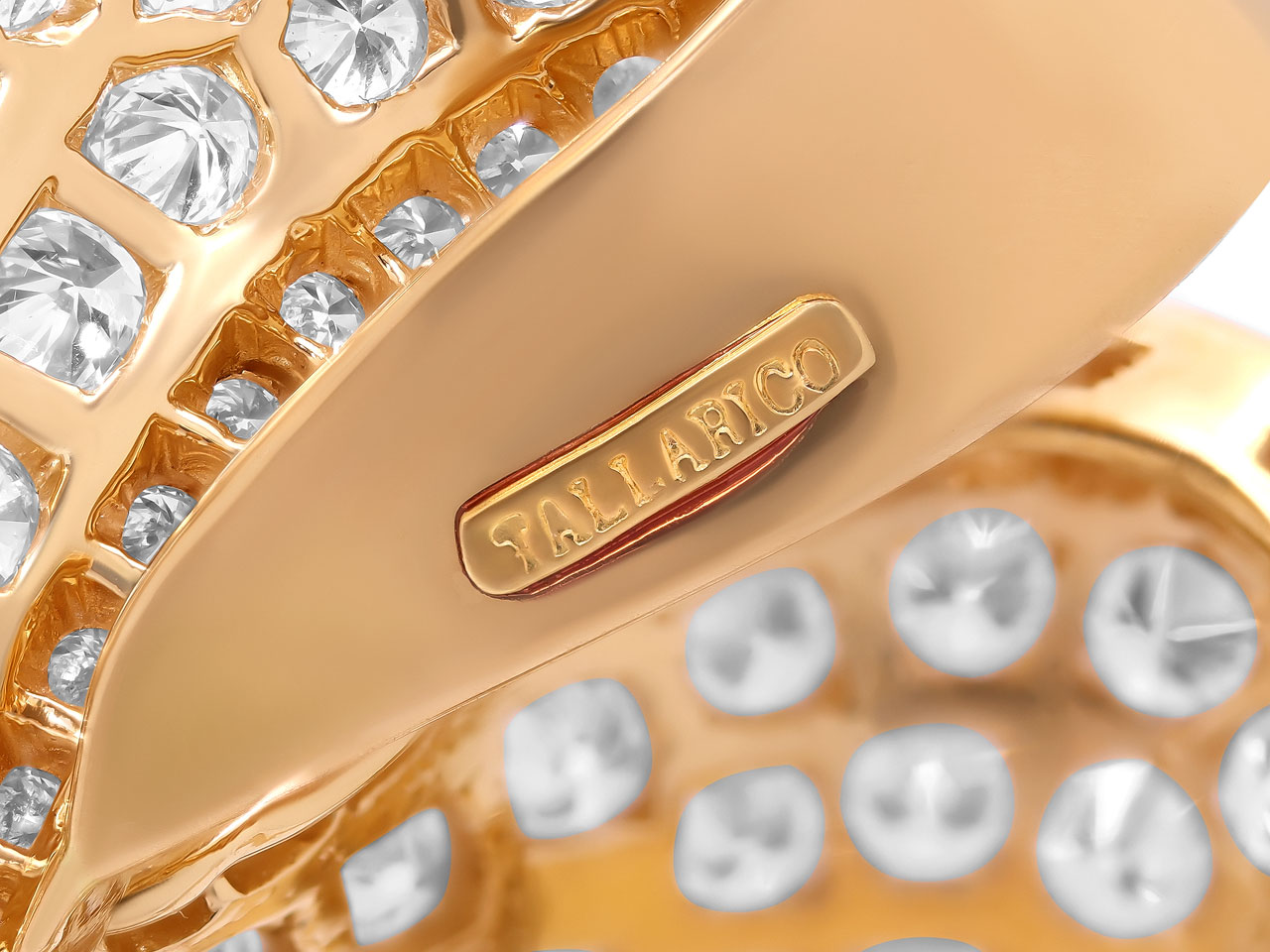 Tallarico Diamond Bow Brooch in 18K Gold