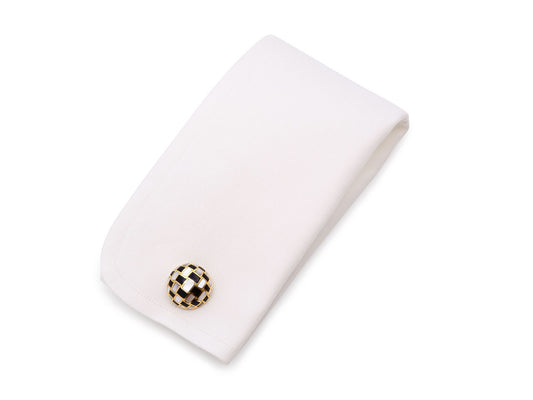 Tiffany & Co. Angela Cummings Mother-of-Pear and Onyx Cufflinks 18K Gold